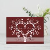 Faire-part de réservation Écoutez mon cœur (Debout devant)