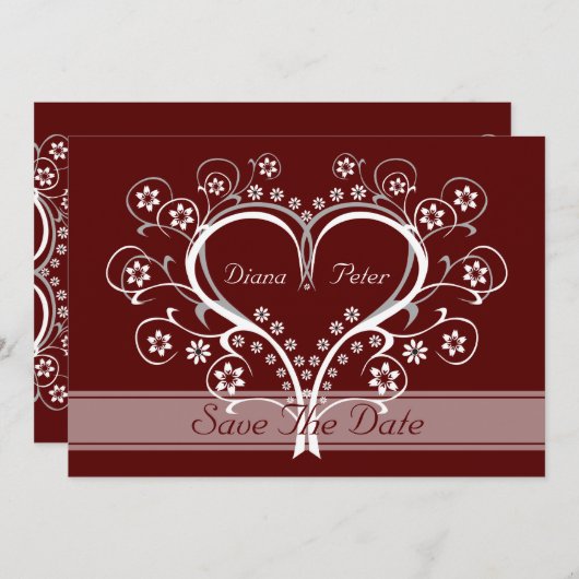 Faire-part de réservation Écoutez mon cœur (Devant / Derrière)