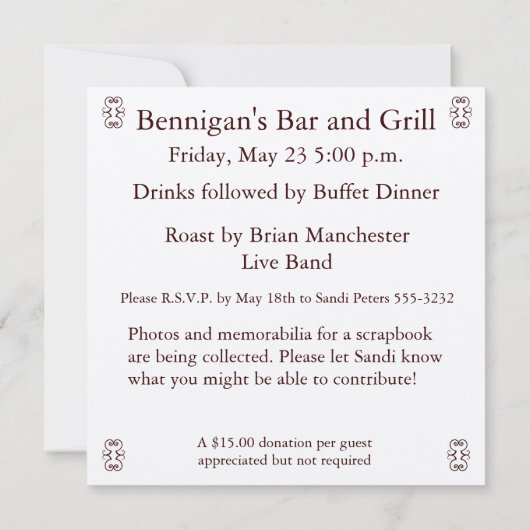 Faire-part de retraite (Dos)