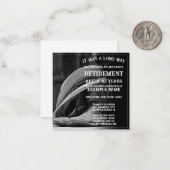 Faire-part de retraite avec casquette cowboy et bo (Devant/Arrière en situation)