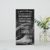 Faire-part de retraite avec casquette cowboy et bo (Debout devant)