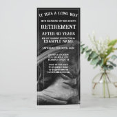 Faire-part de retraite avec casquette cowboy et bo (Debout devant)