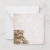 Faire-part de retraite avec de vieilles bottes (Dos)