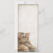 Faire-part de retraite avec de vieilles bottes (Dos)