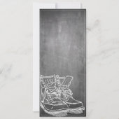 Faire-part de retraite avec de vieilles bottes V3. (Dos)