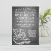 Faire-part de retraite avec de vieilles bottes V3. (Debout devant)