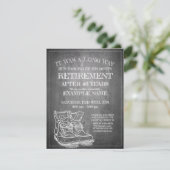 Faire-part de retraite avec de vieilles bottes V3. (Debout devant)