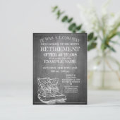 Faire-part de retraite avec de vieilles bottes V3. (Debout devant)