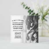 Faire-part de retraite avec vieilles éperons (Debout devant)