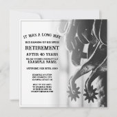 Faire-part de retraite avec vieilles éperons (Devant)