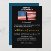 faire-part de retraite militaire (Devant / Derrière)