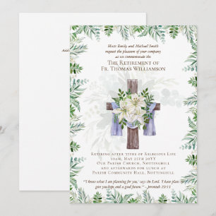 Faire-part de retraite pour Prêtre Pasteur Diacre 