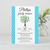 Faire-part de réunion de la famille Lattice bleu e (Debout devant)