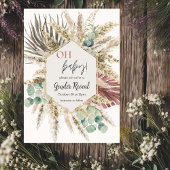 Faire-part de révélation du sexe de bébé avec herb