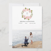 Faire-part de roses roses blush Image florale (Devant)