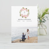 Faire-part de roses roses blush Image florale (Debout devant)