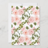 Faire-part de roses roses blush Image florale (Dos)