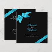 Faire-part de ruban turquoise (Devant / Derrière)