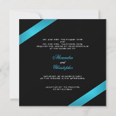 Faire-part de ruban turquoise (Dos)