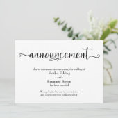 Faire-part de rupture de fiançailles en calligraph (Debout devant)