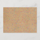 Faire-part de Rustic Kraft Rainbow Confetti (Dos)