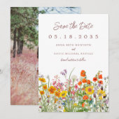 Faire-part de sauvagement de fleurs (Devant / Derrière)