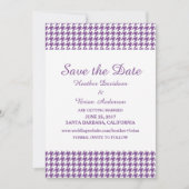 Faire-part de sauvegarde à carreaux, Violet (Devant)