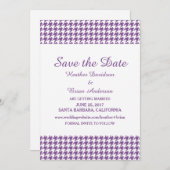 Faire-part de sauvegarde à carreaux, Violet (Devant / Derrière)