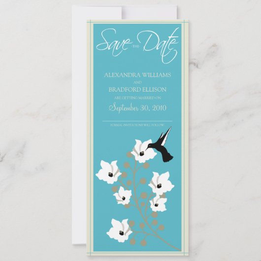 Faire-part de sauvegarde à la date du colibri (aqu (Devant)