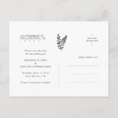 Faire-part de sauvegarde à l'aquarelle botanique (Dos)