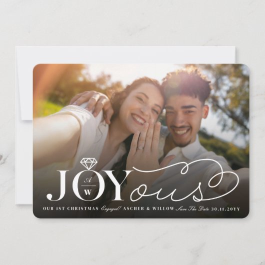 Faire-part de sauvegarde de bague de diamant joyeu (Devant)