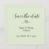 Faire-part de sauvegarde de calligraphie élégante (Devant / Derrière)