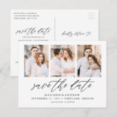 Faire-part de sauvegarde de Collage Photo 3 Écritu (Devant / Derrière)