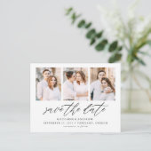 Faire-part de sauvegarde de Collage Photo 3 Écritu (Debout devant)