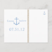 Faire-part de sauvegarde de corde nautique (Dos)