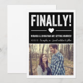 Faire-part de sauvegarde de date avec photo noire (Devant / Derrière)