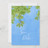 Faire-part de sauvegarde de date CLEAR / Arbre aqu (Dos)
