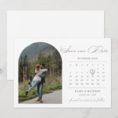 Faire-part de sauvegarde de date de calendrier d'a (Devant / Derrière)