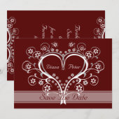 Faire-part de sauvegarde de date Écoutez mon cœur (Devant / Derrière)