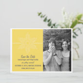 Faire-part de sauvegarde de date Flocon de neige d (Debout devant)