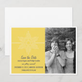 Faire-part de sauvegarde de date Flocon de neige d (Devant / Derrière)