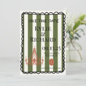 Faire-part de sauvegarde de frontière de bulle fan (Debout devant)