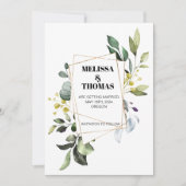 Faire-part de sauvegarde de la date avec verdure b (Devant)