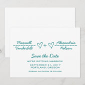 Faire-part de sauvegarde de la date de l'équation  (Devant / Derrière)