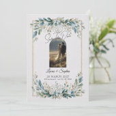 Faire-part de sauvegarde de l'élégante verdure ble (Debout devant)