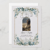 Faire-part de sauvegarde de l'élégante verdure ble (Devant / Derrière)