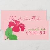 Faire-part de sauvegarde de l'Hibiscus Date (Devant / Derrière)