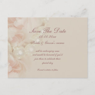 Faire-part de sauvegarde de perles roses de roses