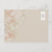 Faire-part de sauvegarde de perles roses de roses (Dos)