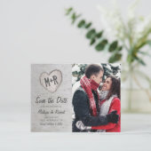 Faire-part de sauvegarde de photo de bouleau rusti (Debout devant)